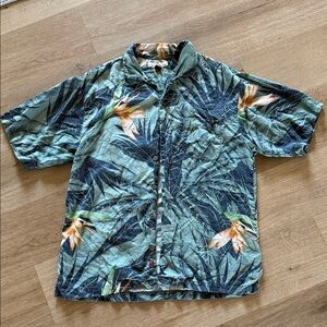 Tommy Bahama Silk Shirt with Tropical Print
